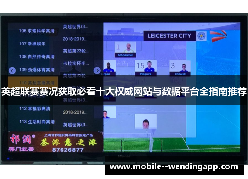 英超联赛赛况获取必看十大权威网站与数据平台全指南推荐