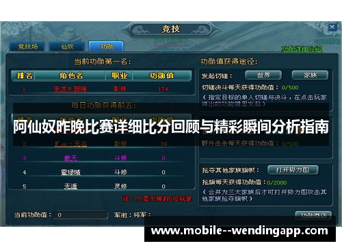 阿仙奴昨晚比赛详细比分回顾与精彩瞬间分析指南