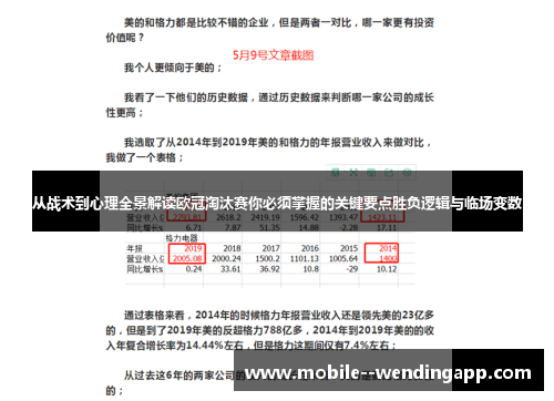 从战术到心理全景解读欧冠淘汰赛你必须掌握的关键要点胜负逻辑与临场变数